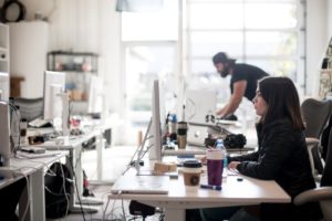 employee's working on computers in an office for Technology Companies insurance