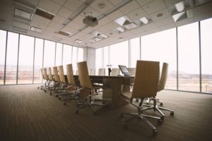 Conference room with a long table and chairs for Pennsylvania Careers at Gilbert's Risk