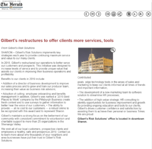 2019 Gilbert's Risk Solutions Business Outlook, Business Outlook